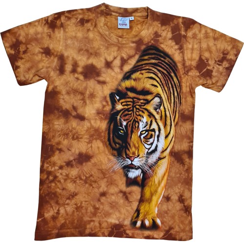 Tričko batikované s tygrem TD114