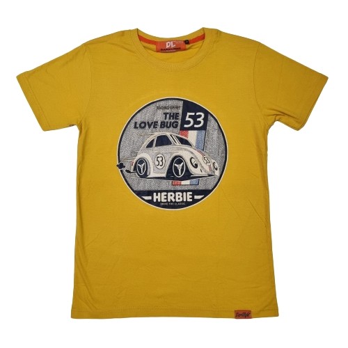 Tričko VW výšivka žluté L