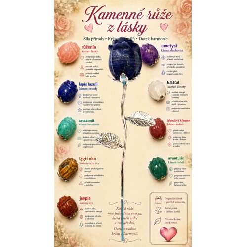Kamenná růže Lapis Lazuli